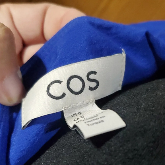 COS Deep Blue Maxi Dress with Ruffle Accent - Picture 2 of 10